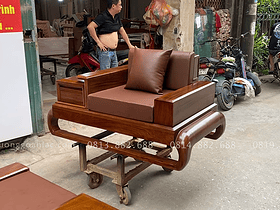 Mẫu ghế đơn thiết kế tay hộp có ngăn kéo