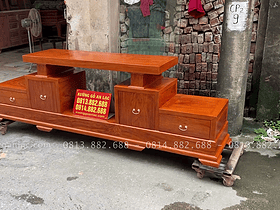 Combo sofa đùi gà full đệm da và kệ tivi giả nguyên khối gỗ hương đá vip (Anh Mạnh - Nam Định) 22 Mẫu kệ giả nguyên khối rộng rãi có 4 ngăn keo để đồ