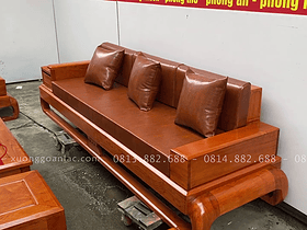 Combo sofa đùi gà full đệm da và kệ tivi giả nguyên khối gỗ hương đá vip (Anh Mạnh - Nam Định) 14 đoản dài gỗ hương đá kết hợp đệm da cao cấp hàn quốc