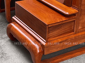 Combo sofa đùi gà full đệm da và kệ tivi giả nguyên khối gỗ hương đá vip (Anh Mạnh - Nam Định) 16 hệ chân đùi gà bóng mượt bề thế
