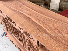 Kệ tivi cột nho hàng dày đẹp đục tay dài 2m8 gỗ hương đá cao cấp (Anh Mạnh - Hải Phòng) 9 mặt kệ tivi gỗ hương đá siêu vân
