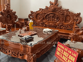 bàn ghế rồng đỉnh tay tỳ hưu 10 món hàng vip