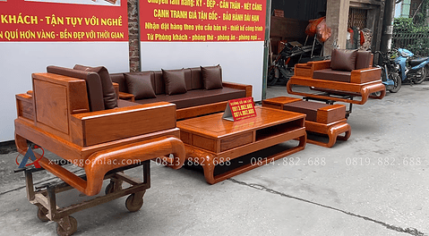 sofa đùi gà gỗ huơng đá