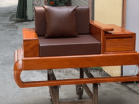 ghế đơn chân đùi gà gỗ hương đá