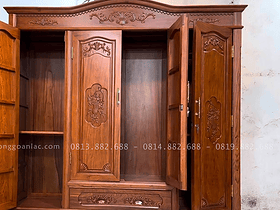 Mẫu tủ 3 buồng 4 cánh tiện dụng