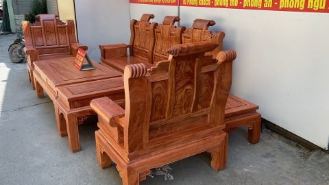 bàn ghế Âu Á gỗ hương đá
