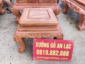 Bộ bàn ghế hoàng gia chân 14- 6 món gỗ hương đá cao cấp 29 đôn ngồi gỗ hương đá