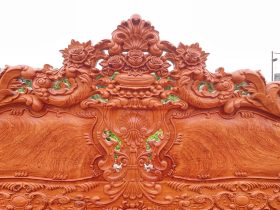 Bộ bàn ghế hoàng gia chân 14- 6 món gỗ hương đá cao cấp 19 vách ghế thiết kế nổi bật