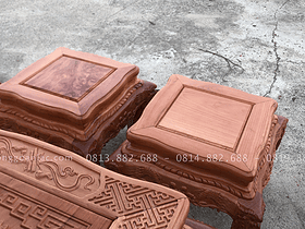 đôn ngồi gỗ gõ đỏ