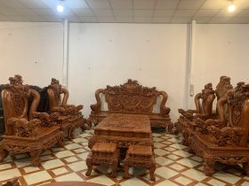 bàn ghế minh quốc nghê cột 14 chân 16