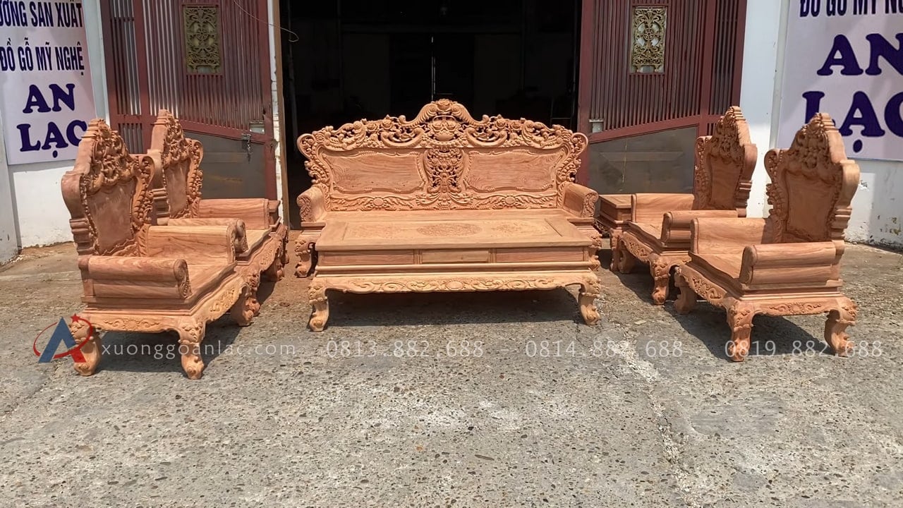 Bản mộc thô bộ louis hoàng gia gỗ hương 8 món chân 12 hàng vip 28 bàn mộc thô bộ bàn ghế louis hoàng gia gỗ hương