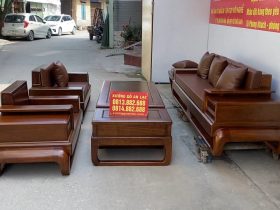 sofa đùi gà gỗ hương hàng vip phun màu óc chó