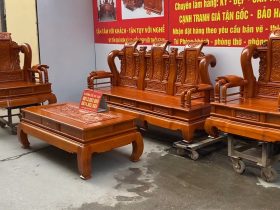 bộ bàn ghế tần thủy hoàng cột 12 hàng kỹ