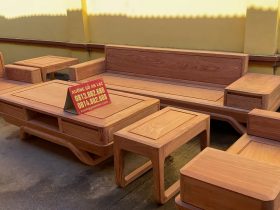 Cận cảnh bản mộc thô 2 bộ sofa chân chéo và chân đùi gà gỗ hương đá cao cấp 32 mẫu sofa chân chéo 6 món