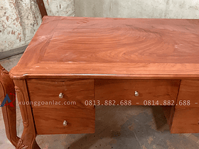 Combo bàn phấn hàng đặt riêng gỗ hương đá 14 Mặt bàn khung tranh ván liền gỗ hương siêu vân
