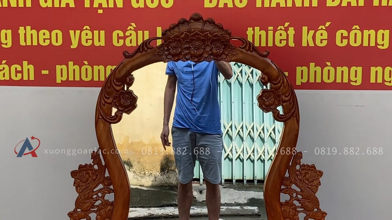 Combo bàn phấn hoa hồng và đồng hồ tứ trụ vát gỗ hương đá cao cấp 35 Bàn trang điểm louis hoa hồng tân cổ điển