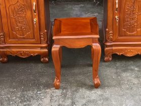 Combo bàn phấn hoa hồng và đồng hồ tứ trụ vát gỗ hương đá cao cấp 24 bàn trang điểm đi kèm đôn ngồi