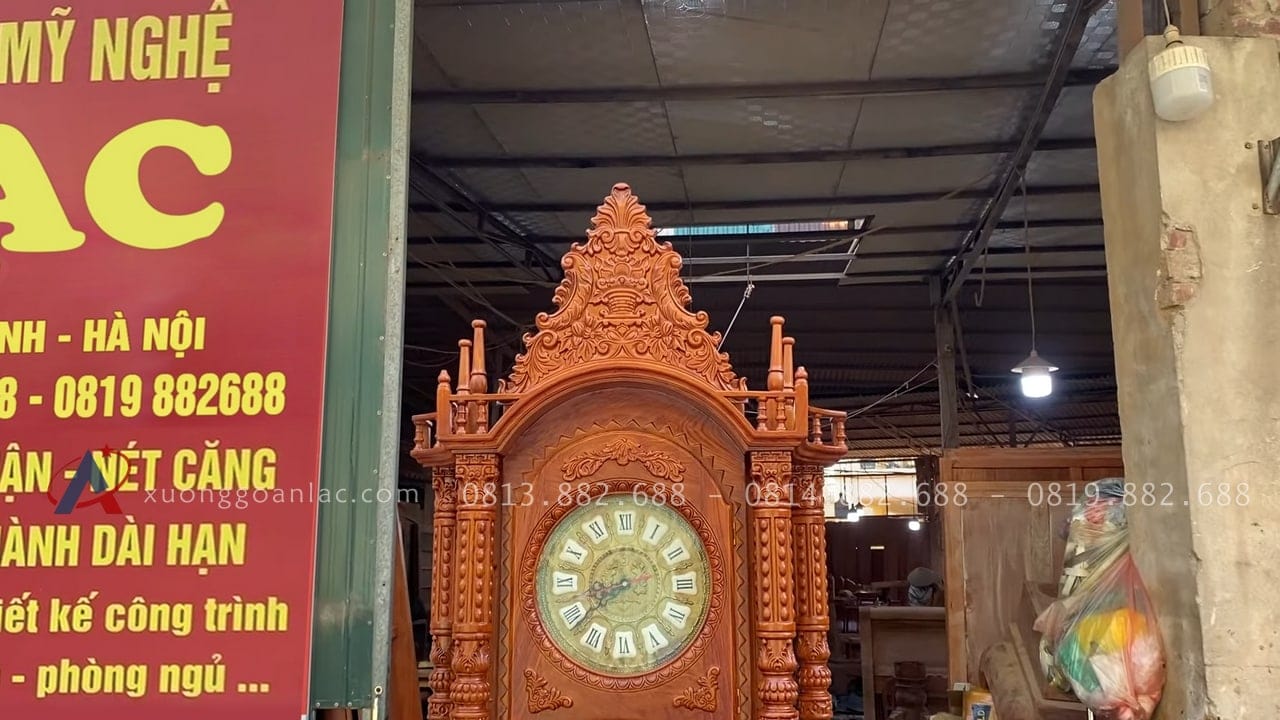 Combo bàn phấn hoa hồng và đồng hồ tứ trụ vát gỗ hương đá cao cấp 9 mẫu đồng hồ cây tứ trụ gỗ hương đá