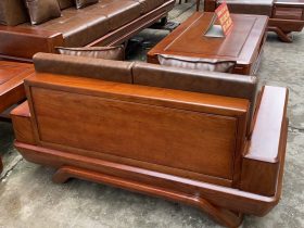 Combo sofa chân vát chéo kèm bộ đệm da Italia cao cấp và bộ bàn ghế ăn sồi hiện đại (Anh Dũng, Đà Nẵng) 30 mặt lưng của ghế ngồi