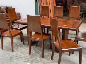 Combo sofa chân vát chéo kèm bộ đệm da Italia cao cấp và bộ bàn ghế ăn sồi hiện đại (Anh Dũng, Đà Nẵng) 36 bộ bàn ăn 8 ghế