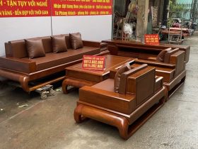 combo sofa đùi gà và kệ tivi hiện đại