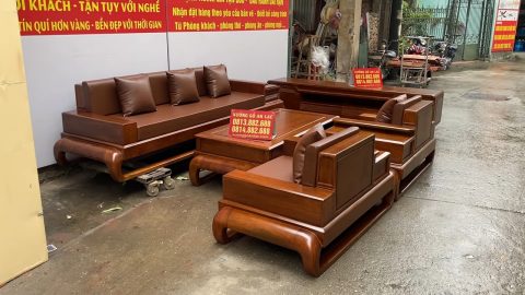combo sofa đùi gà và kệ tivi hiện đại