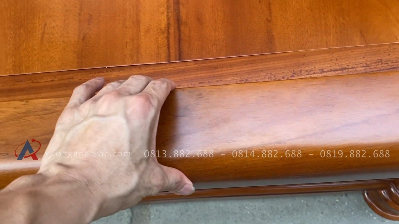 Combo tủ áo và giường ngủ gỗ gõ đỏ hàng đặt dày dặn 53 chương giường cực dày hàng gỗ thịt tuyển chọn