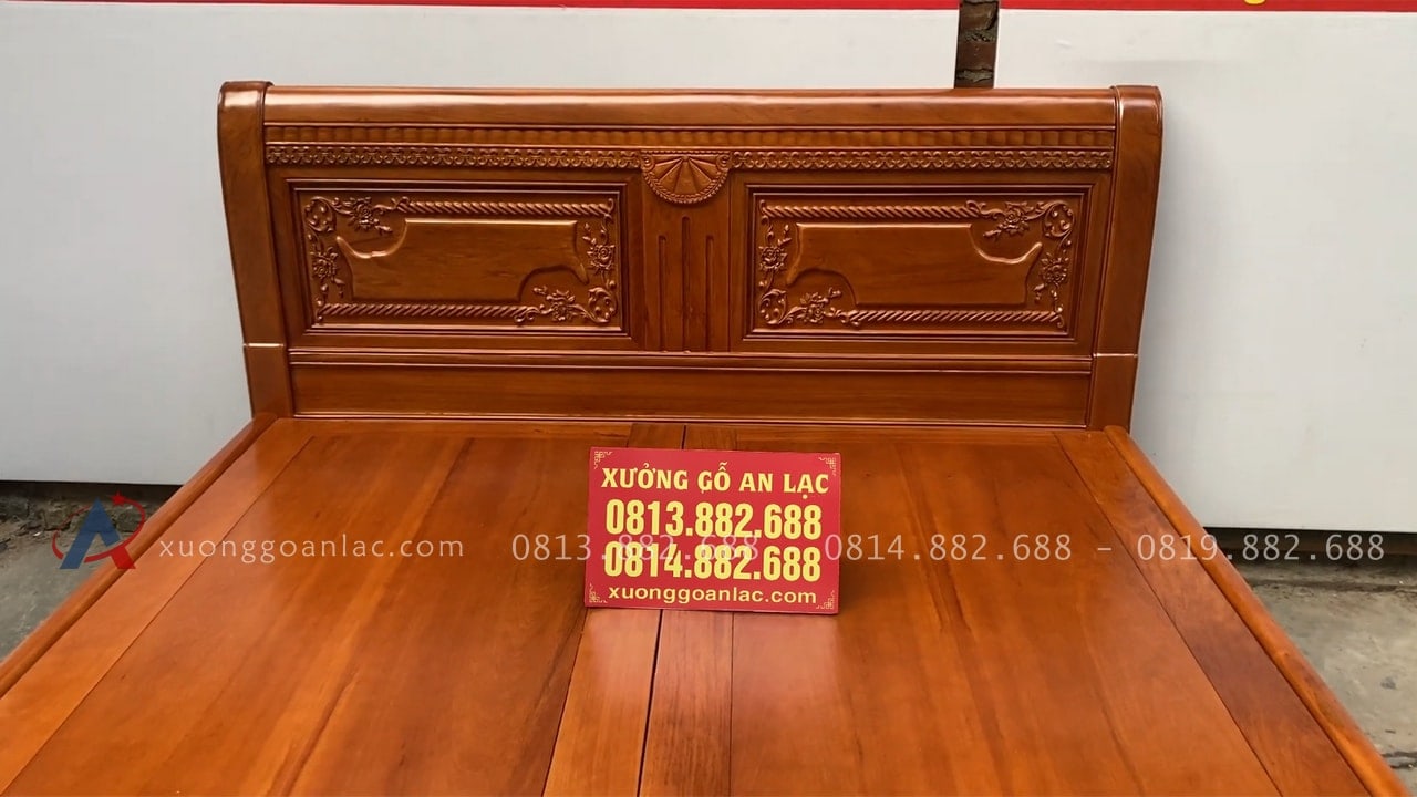 Combo tủ áo và giường ngủ gỗ gõ đỏ hàng đặt dày dặn 47 mẫu giường ngủ chữ x