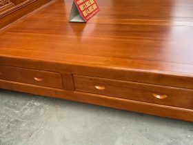 Combo tủ áo và giường ngủ gỗ gõ đỏ hàng đặt dày dặn 27 Thiết kế dát phản tấm