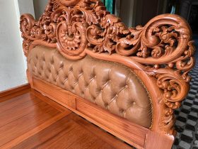 chương giường đục hoa lá tây