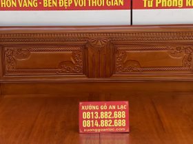 Hoàn thiện giường ngủ chữ x đục hoa dây 11 mẫu giường ngủ gỗ gõ đỏ