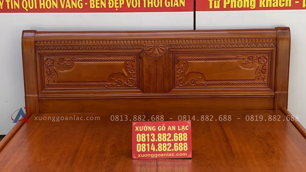 Hoàn thiện giường ngủ chữ x đục hoa dây 21 mẫu giường ngủ gỗ gõ đỏ
