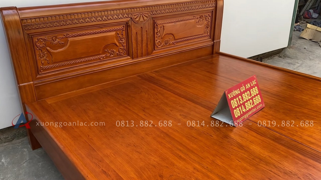Hoàn thiện giường ngủ chữ x đục hoa dây 26 mẫu giường ngủ chữ x sang trọng