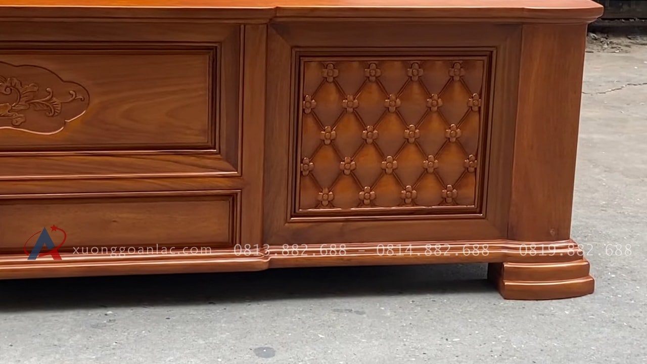 Giường hồng chim vách trám gỗ gõ đỏ 37 giường ngủ hàng vip làm kỹ