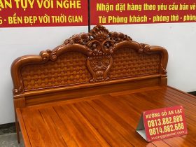 Giường hồng chim vách trám gỗ gõ đỏ 15 Mẫu giường louis hoàng gia tân cổ điển