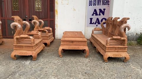 hàng mộc bàn ghế tần thủy hoàng tay cột cong