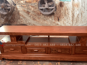 Mẫu kệ tivi gỗ hương 2m34 đá phong cách hiện đại (Chú An - Hà Đông) 5 mẫu kệ tivi hiện đại rộng rãi