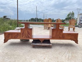 Mẫu kệ tivi 2 tầng 4 ngăn kéo 2m50 gỗ hương đá hiện đại (Anh Thành - Hà Nội) 15 mặt hậu của mẫu kệ