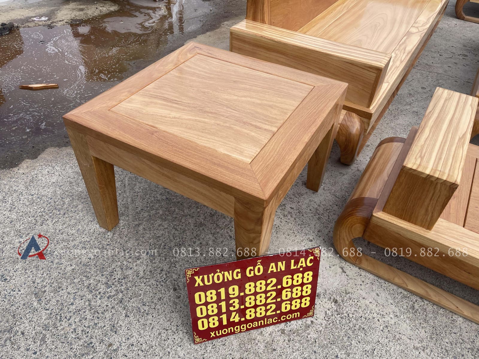 Sofa zito Mẫu Đùi Gà Gỗ Gõ Đỏ Pachy | Hàng Đặt Của Anh Thịnh - Nghệ An 32 đôn góc vuông đơn giản