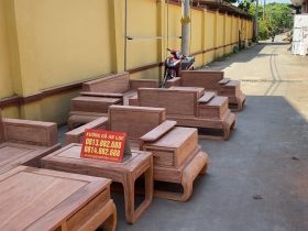 bản mộc thô 2 bộ sofa đùi gà gỗ hương đá