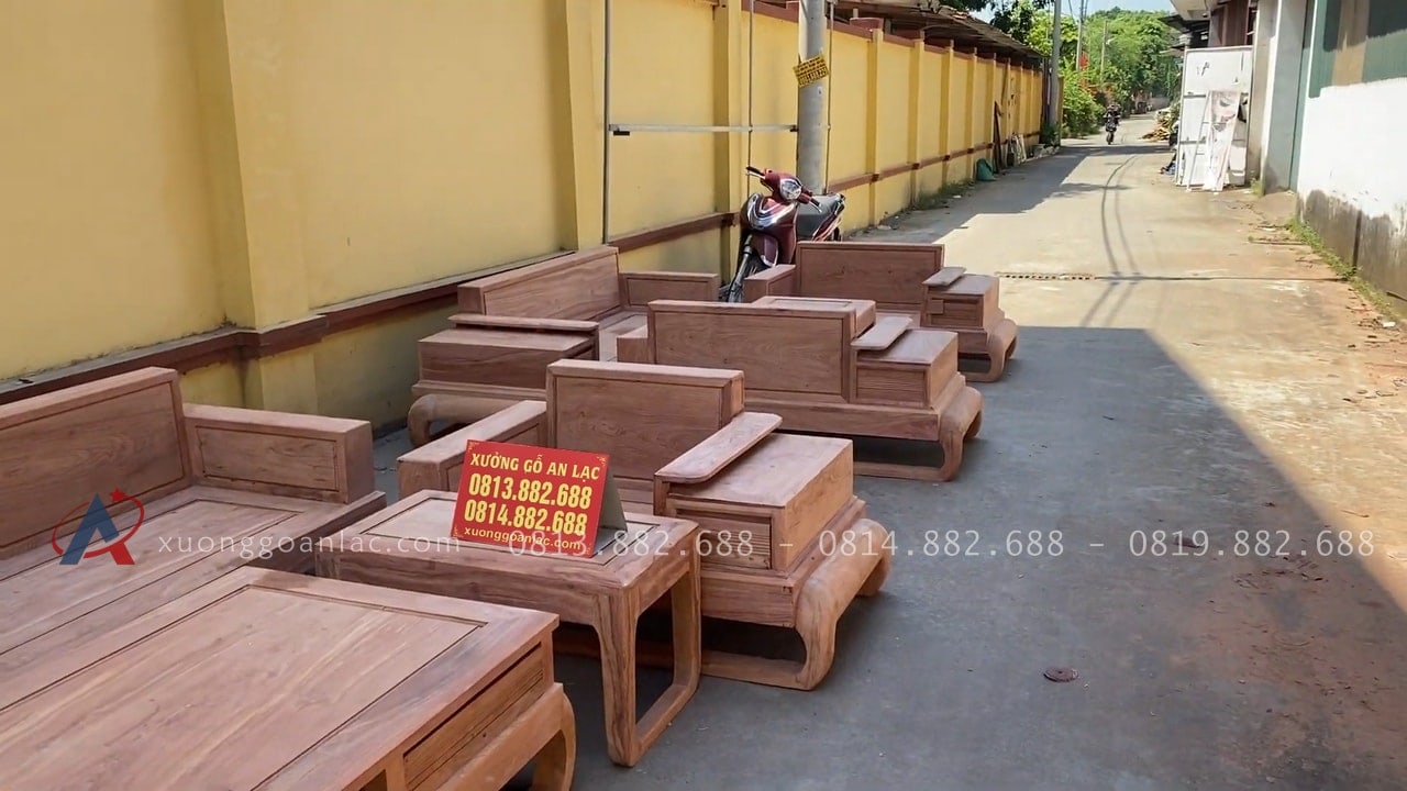 Hình ảnh chân thực bản mộc thô 2 bộ sofa đùi gà gỗ hương đá 42 bản mộc thô 2 bộ sofa đùi gà gỗ hương đá