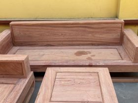 Hình ảnh chân thực bản mộc thô 2 bộ sofa đùi gà gỗ hương đá 31 đoản dài chân đùi gà