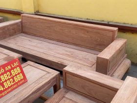 Hình ảnh chân thực bản mộc thô 2 bộ sofa đùi gà gỗ hương đá 32 mẫu đôản dài gỗ hương đá hiện đại