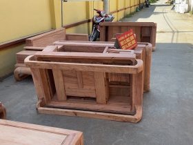 Hình ảnh chân thực bản mộc thô 2 bộ sofa đùi gà gỗ hương đá 35 mặt dưới của mẫu ghế đơn