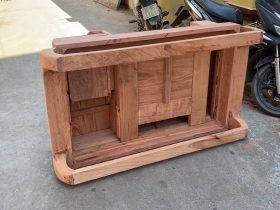 Hình ảnh chân thực bản mộc thô 2 bộ sofa đùi gà gỗ hương đá 36 hệ chân đùi gà có giằng ngang cực chắc chắn