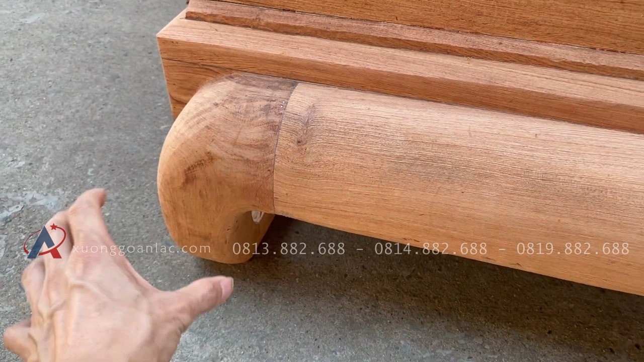 Hình ảnh chân thực bản mộc thô 2 bộ sofa đùi gà gỗ hương đá 47 hệ chân đùi gà to mẫm