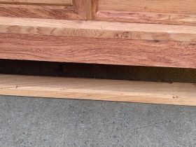 Hình ảnh chân thực bản mộc thô 2 bộ sofa đùi gà gỗ hương đá 29 hệ chân đùi gà có thiết kế giằng ngang