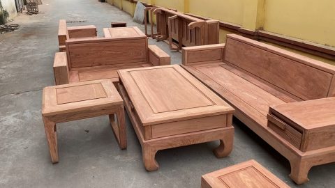 mộc thô bộ sffa chân hươu gỗ hương đá