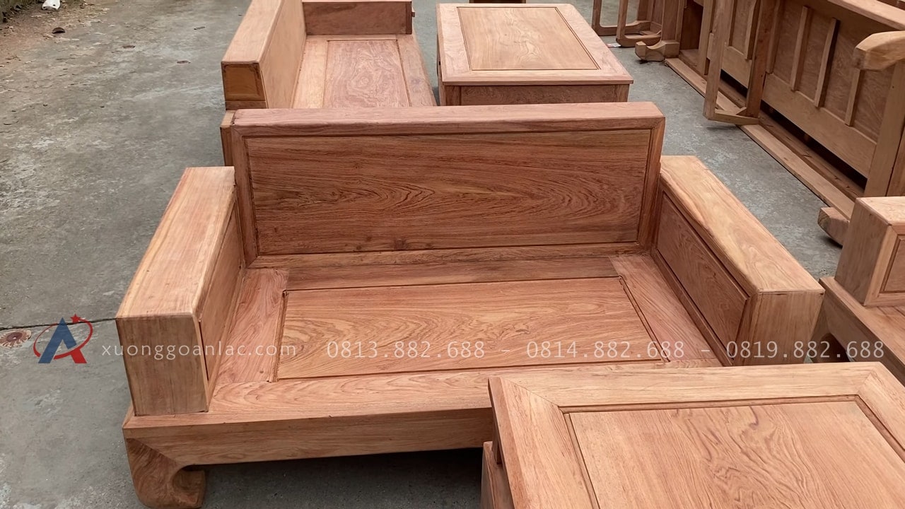 Mộc thô 2 bộ sofa chân hươu gỗ hương đá hàng đẹp sỉ đét 49 ghế đôi sofa hiện đại
