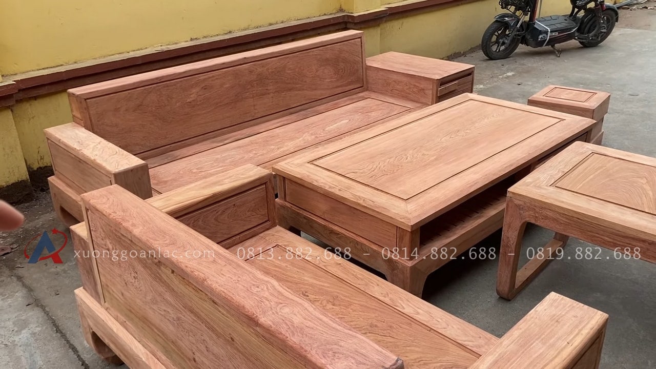 Mộc thô 2 bộ sofa chân hươu gỗ hương đá hàng đẹp sỉ đét 37 bộ sofa chân hươu gõ hương đá